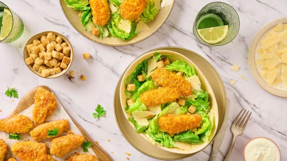 Cesar Salad con petto di pollo croccante